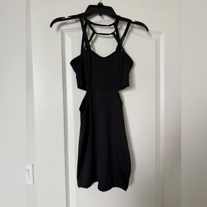 Chic Black Cutout Strappy Dress